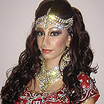 Asian evening wedding model makeup and bouncy curls Wolverhampton 