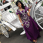 Asian party hair and makeup with horse and carriage Birmingham