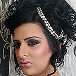 Party Asian hair and makeup up do with curls- Birmingham lozells 