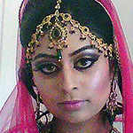 Traditional Pakistani party hair and makeup Stafford